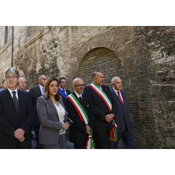 Renzo Tondo (Presidente Friuli Venezia Giulia), Catiuscia Marini (Presidente Umbria), Claudio Ricci (Sindaco Assisi) e Roberto Cosolini (Sindaco Trieste). (Assisi 04/10/12)