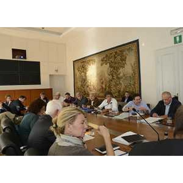 Sandra Savino (Assessore regionale Programmazione e Ambiente) alla riunione del Tavolo sulla Ferriera. (Trieste 22/10/12)