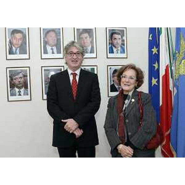 Renzo Tondo (Presidente Friuli Venezia Giulia) e Francesca Adelaide Garufi (Prefetto di Trieste e Commissario di Governo) nella sede della Regione. (Trieste 06/11/12)