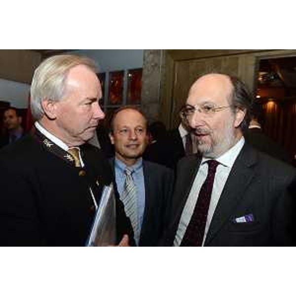 Gerhard Doerfler (Presidente Land Carinzia) e Riccardo Riccardi (Assessore Infrastrutture FVG) al primo Alpe.Adria.Logistik Kongress. (Warmbad, Villaco 14/11/12)