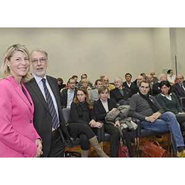 Federica Seganti (Assessore regionale Attività produttive) e Franco Rigutti (Vicepresidente Confcommercio Trieste). (Trieste 14/11/12)