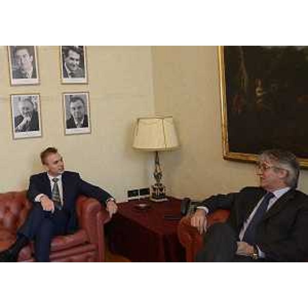 Cosmin Dumitrescu, nuovo Console generale di Romania a Trieste, ricevuto da Renzo Tondo (Presidente Friuli Venezia Giulia), nella sede della Regione. (Trieste 20/11/12)