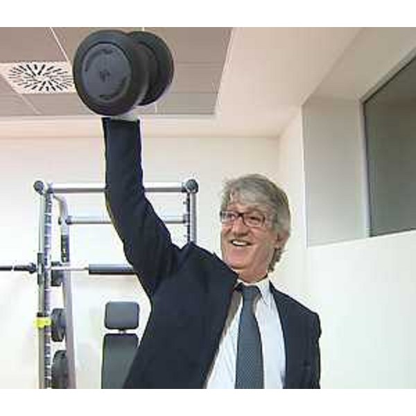 Renzo Tondo (Presidente Friuli Venezia Giulia) nella nuova palestra della Casa dello Studente. (Udine 23/11/12)