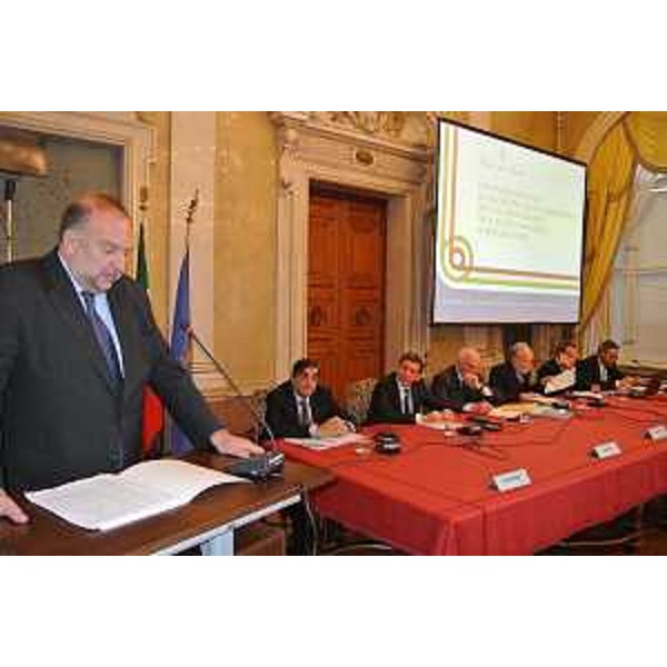 Roberto Cosolini (Sindaco Trieste) interviene al convegno di studi per la celebrazione dei 150 anni della Corte dei Conti, nella sede della Regione FVG. (Trieste 03/12/12)