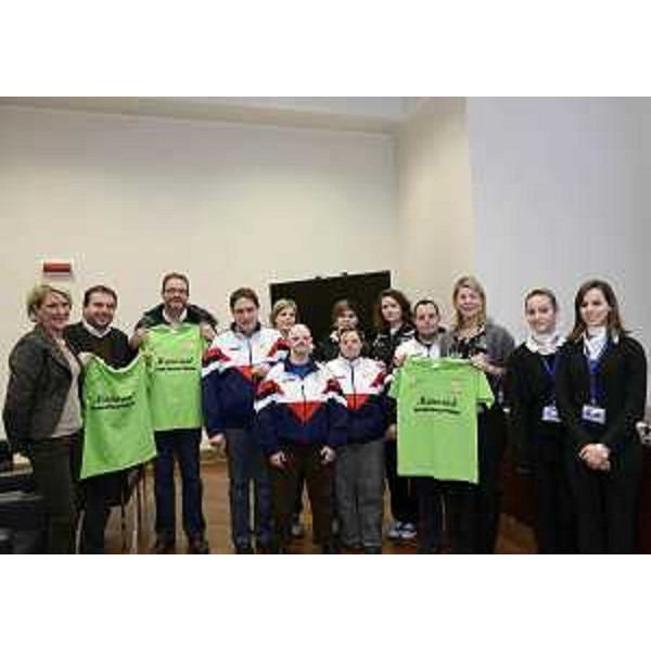 Elena Giannello (Presidente Calicanto onlus), Emiliano Edera (Assessore Sport Comune Trieste) e Federica Seganti (Assessore regionale Attività produttive) alla presentazione del "Memorial Francesco Pinna" (organizzato dalla Calicanto onlus). (Trieste 05/12/12)