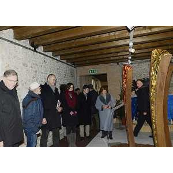 Maurizio Franz (Presidente Consiglio regionale) visita la mostra di presepi allestita per "Natale in Villa". (Villa Manin di Passariano 07/12/12)