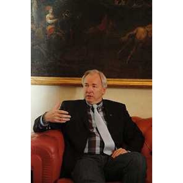 Gerhard Doerfler (Governatore Carinzia) in occasione del seminario "Senza confini: Tarvisiano-Valcanale-Canal del Ferro. Proposte e azioni unitarie per un nuovo ciclo di sviluppo", in Consiglio regionale. (Trieste 12/12/12)