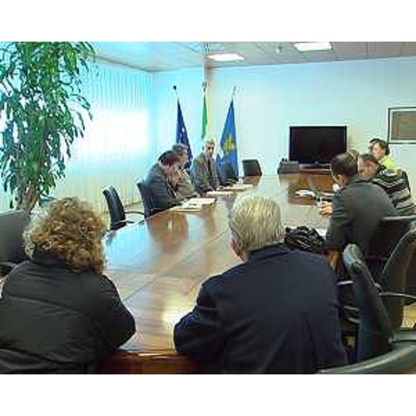 Lorenzo Zanon (Presidente ARLeF) e Paolo Bordon (Direttore generale ASS 5) in occasione della firma del protocollo d'intesa tra la ARLeF-Agjenzie Regjonâl pe Lenghe Furlane e la ASS-Azienda per i Servizi Sanitari n. 5 "Bassa Friulana". (Udine 12/12/12)