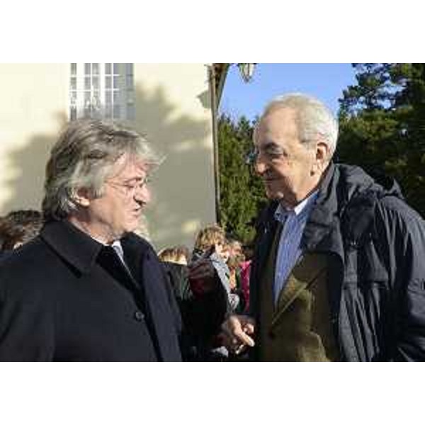 Renzo Tondo (Presidente Friuli Venezia Giulia) e Bruno Pizzul (Giornalista) all'inaugurazione di "Casa Elvine", casa famiglia all'interno della Fondazione Villa Russiz. (Capriva del Friuli 18/12/12)
