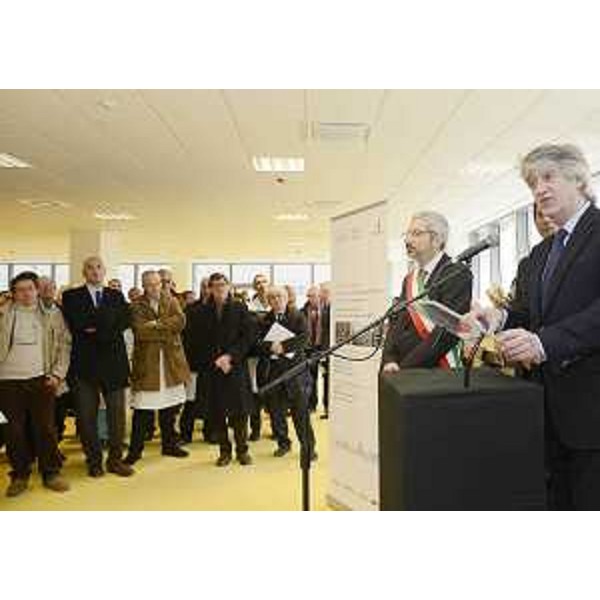 Renzo Tondo (Presidente Friuli Venezia Giulia) interviene all'inaugurazione della centrale tecnologia e del centro servizi di laboratorio dell'ospedale Santa Maria della Misericordia. (Udine 21/12/12)