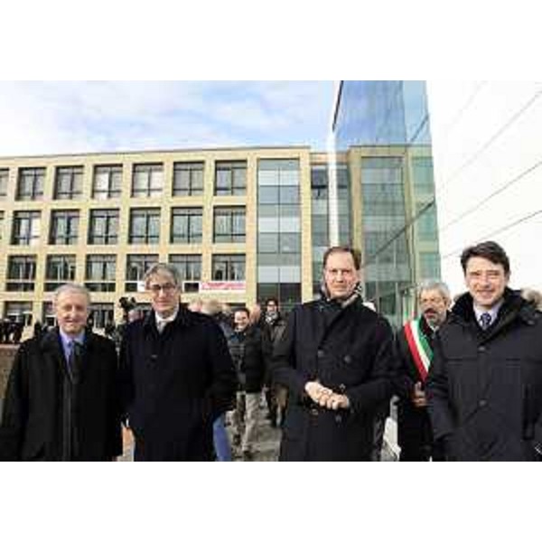 C.Favaretti (Direttore generale Ospedale S.M.d.M. Udine), R.Tondo (Presidente Friuli Venezia Giulia), L.Ciriani (Assessore regionale Salute) e F.Honsell (Sindaco Udine) all'inaugurazione dei nuovi spazi dell'Ospedale Santa Maria della Misericordia. (Udine 11/01/13)