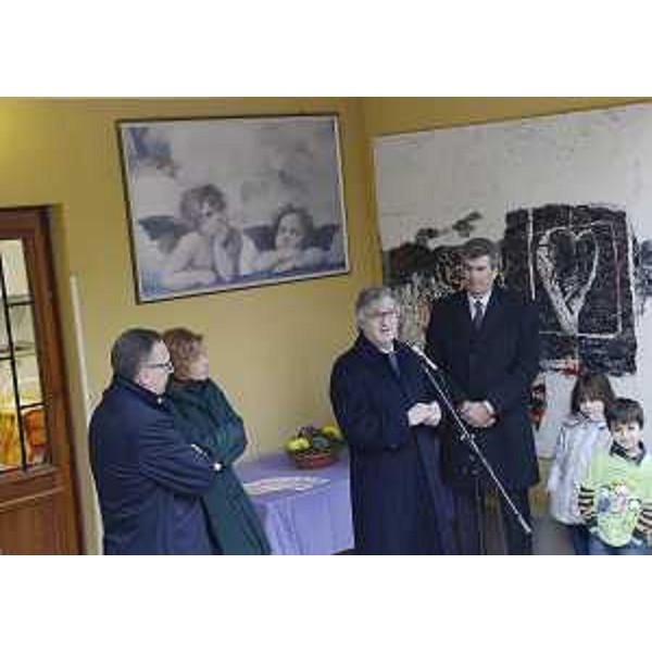 Renzo Tondo (Presidente Friuli Venezia Giulia) interviene all'inaugurazione della rinnovata casa d'accoglienza della Fondazione Luchetta Ota D'Angelo Hrovatin, in via Valussi. (Trieste 30/01/13)