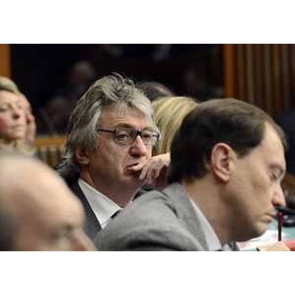 Renzo Tondo (Presidente Friuli Venezia Giulia) durante la riunione della Giunta regionale, in Consiglio regionale. (Trieste 30/01/13)