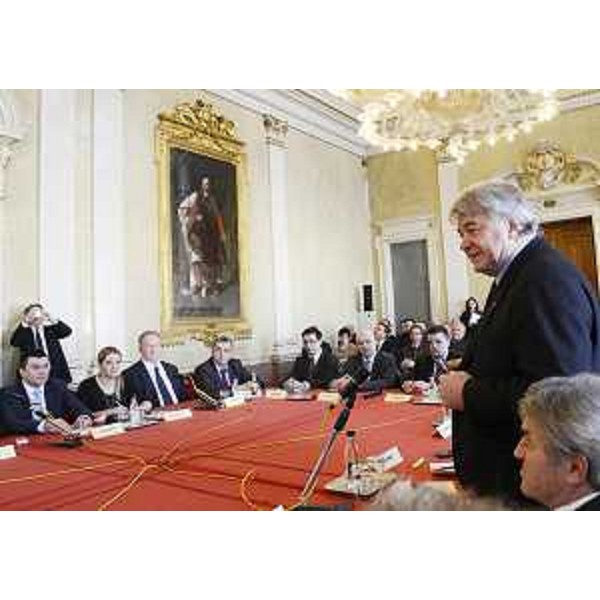 Elio De Anna (Assessore regionale Relazioni internazionali e comunitarie) alla presentazione del progetto di sviluppo locale "Vojvodina Biomass Energy", nella sede della Regione FVG. (Trieste 15/02/13)