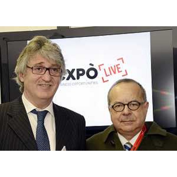 Renzo Tondo (Presidente Friuli Venezia Giulia) e Michelangelo Agrusti (Presidente Unindustria Pordenone) alla presentazione del portale ExpòLIVE. (Pordenone 26/02/13)