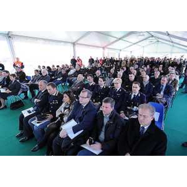 Platea alla cerimonia d'inaugurazione del casello di Villesse sulla A34 (Villesse-Gorizia). (Villesse 02/03/13)