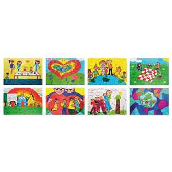 I disegni dei bambini delle elementari del FVG selezionati per le nuove card "Carta Famiglia FVG 2013". (Udine 05/03/13)