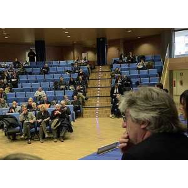 Renzo Tondo (Presidente Friuli Venezia Giulia) alla presentazione dei Cantieri lavoro - nuova iniziativa avviata dalla Regione per sostenere i lavoratori colpiti dalla crisi - agli amministratori locali e provinciali del FVG. (Udine 06/03/13)