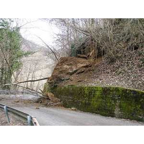 Rilievo della Stazione forestale di Cividale del Friuli di una frana sulla strada comunale Lazis Cicigolis Pulfero. (11/03/13)
