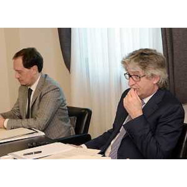 Vicepresidente e presidente della Regione Friuli Venezia Giulia nel corso della riunione della Giunta regionale. (Udine 04/04/13)