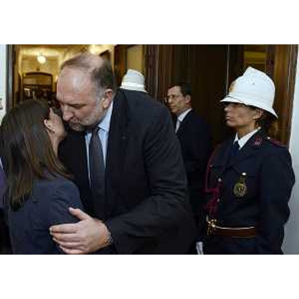 Roberto Cosolini (Sindaco Trieste) accoglie Debora Serracchiani (Presidente Friuli Venezia Giulia) in Municipio. (Trieste 29/04/13)