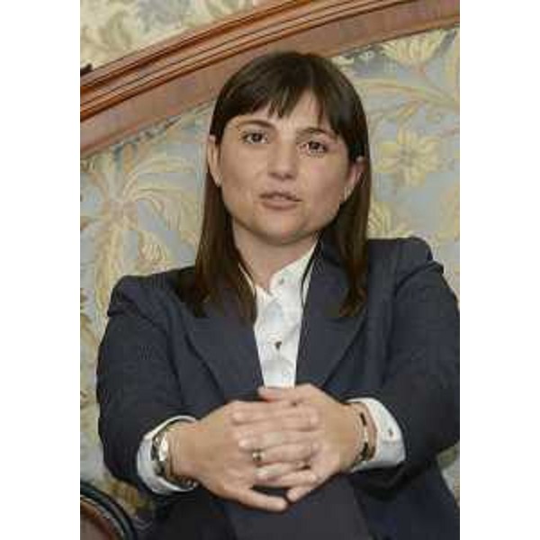Debora Serracchiani (Presidente Friuli Venezia Giulia) durante la visita in Municipio. (Trieste 29/04/13)