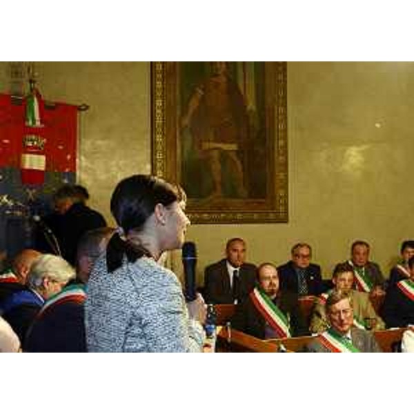 Debora Serracchiani (Presidente Friuli Venezia Giulia) interviene alla commemorazione del terremoto in Friuli del 1976. (Gemona del Friuli 06/05/13)