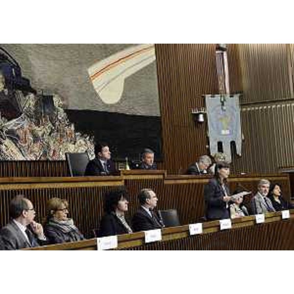 Debora Serracchiani (Presidente Friuli Venezia Giulia) presenta gli assessori regionali della sua Giunta al Consiglio regionale. (Trieste 21/05/13)