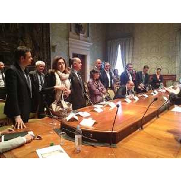 Debora Serracchiani (Presidente Friuli Venezia Giulia) all'incontro richiesto dalla Conferenza delle Regioni al presidente del Consiglio Enrico Letta. (Roma 27/05/13)