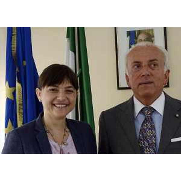 Debora Serracchiani (Presidente Friuli Venezia Giulia) e Pierfrancesco Galante (Prefetto Pordenone). (Pordenone 12/06/13)
