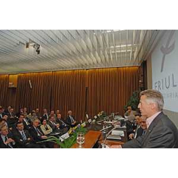 Riccardo Illy (Presidente Regione Friuli Venezia Giulia) ritratto in occasione delle celebrazioni per i primi 40 anni di attività della Friulia (Passariano 18/04/07)