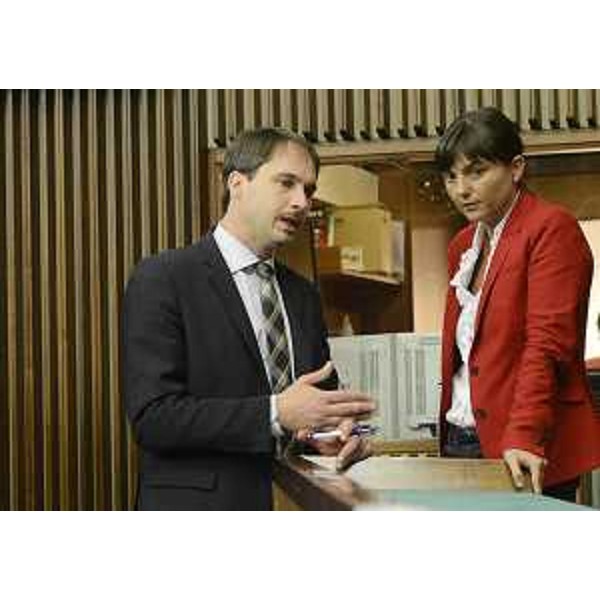 Cristiano Shaurli (Consigliere regionale) e Debora Serracchiani (Presidente Friuli Venezia Giulia) in Aula in Consiglio regionale. (Trieste 25/06/13)