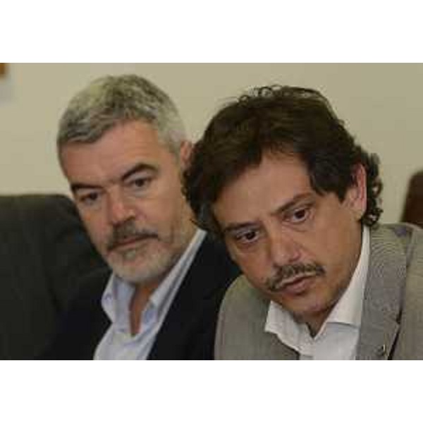 Paolo Panontin (Assessore regionale Funzione pubblica, Autonomie locali e Coordinamento Riforme) e Vincenzo Martines (Consigliere regionale presidente V Commissione consiliare). (Udine 26/06/13)