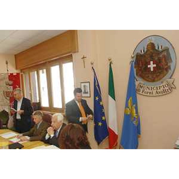 Riccardo Illy (Presidente Regione Friuli Venezia Giulia) con Manuele Ferrari (Sindaco di Forni Avoltri) ritratti in occasione della Seduta della Giunta Regionale tenutasi a Forni Avoltri. (Forni Avoltri 20/04/07)