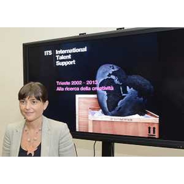 Debora Serracchiani (Presidente Friuli Venezia Giulia) alla presentazione della 12.ma edizione di ITS-International Talent Support. (Trieste 05/07/13)