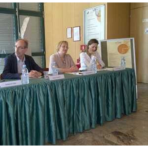 Gianni Torrenti (assessore regionale Cultura, Sport e Relazioni internazionali) con Veronika Brvar (direttrice artistica del Festival Echos) e Majda Petejan (assessore Cultura Comune di Nova Gorica). (Nova Gorica 10/07/13)