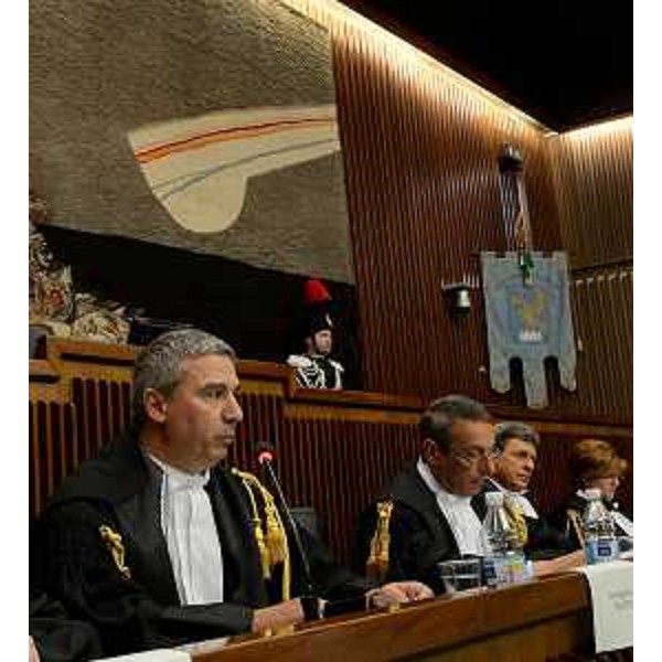 Fabrizio Picotti (Relatore giudizio di parificazione) durante la seduta della Corte dei Conti riunita in Consiglio regionale per il giudizio di parificazione del Rendiconto generale della Regione. (Trieste 12/07/13)