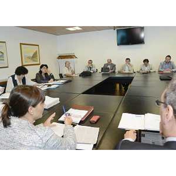 La Giunta regionale del FVG, con Debora Serracchiani (Presidente Friuli Venezia Giulia), Franco Iacop (Presidente Consiglio regionale) e i presidenti delle Commissioni consiliari. (Udine 19/07/13)