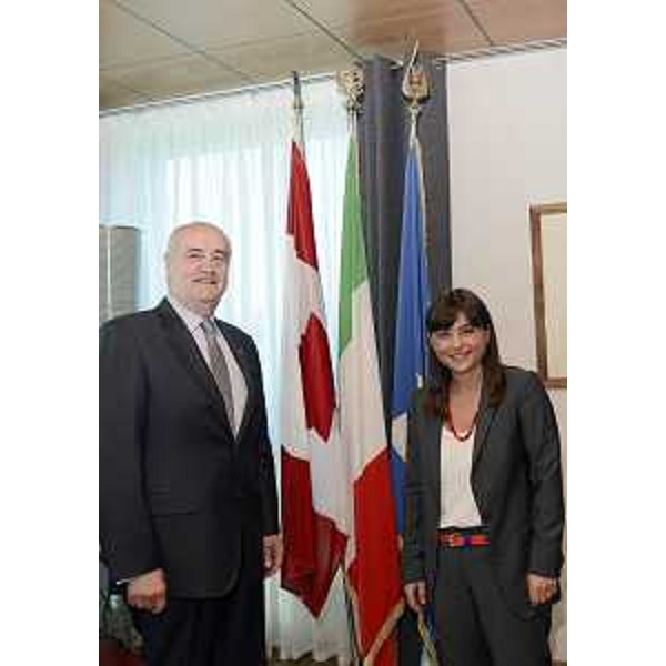 Julian Fantino (Ministro federale Cooperazione internazionale Canada) e Debora Serracchiani (Presidente Friuli Venezia Giulia). (Udine 22/07/13)
