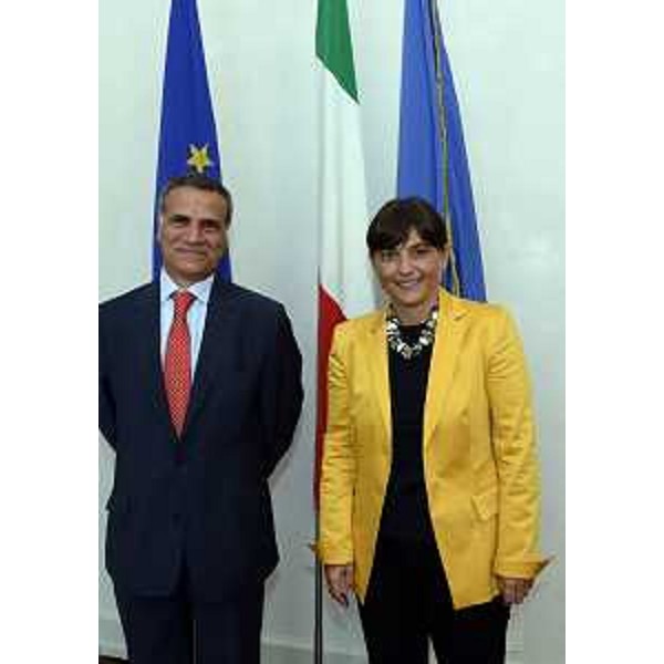 Giorgio Marrapodi (Ambasciatore d'Italia a Vienna) e Debora Serracchiani (Presidente Friuli Venezia Giulia). (Trieste 23/07/13)