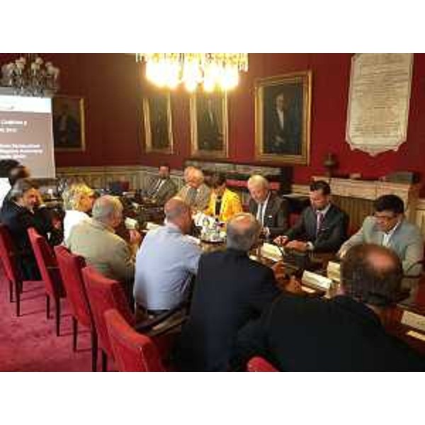 Debora Serracchiani (Presidente Friuli Venezia Giulia) incontra il Consiglio della Camera di Commercio di Trieste. (Trieste 23/07/13)
