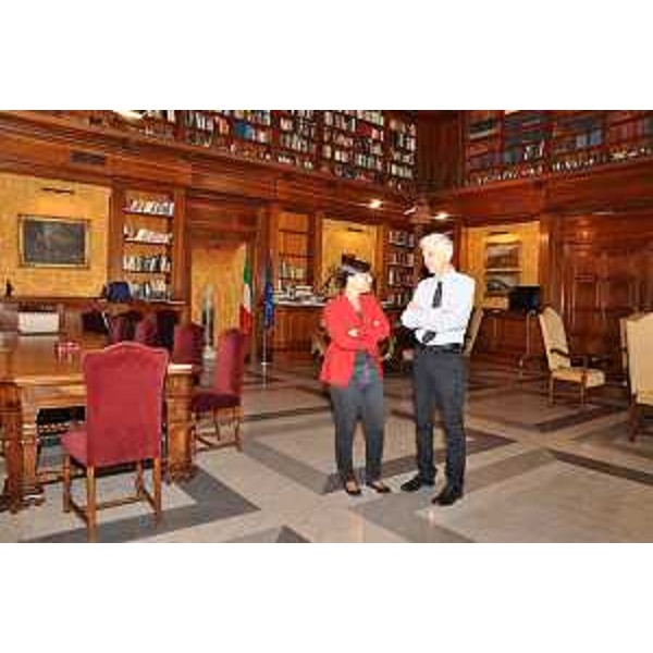 Debora Serracchiani (Presidente Friuli Venezia Giulia) e Massimo Bray (Ministro Beni e Attività culturali e Turismo). (Roma 25/07/13)