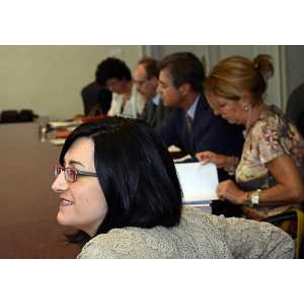 Sara Vito (Assessore regionale Ambiente, Energia e Politiche Montagna) durante la riunione della Giunta regionale. (Trieste 26/07/13)