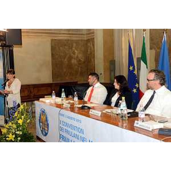 Debora Serracchiani (Presidente Friuli Venezia Giulia) alla 10° Convention annuale dell’ Ente Friuli nel Mondo, “Friuli nel mondo. Il mondo in Friuli”, al Castello di Udine. (Udine, 03/08/13)