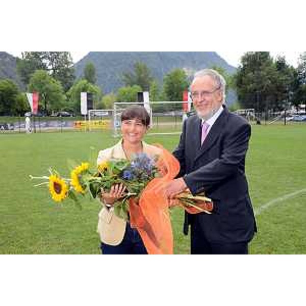 Debora Serracchiani (Presidente della Regione Friuli Venezia Giulia) visita l'Udinese durante il ritiro pre-campionato ad Arta Terme. (Arta Terme, 04/08/13)
