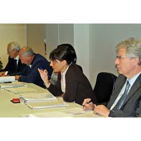 Debora Serracchiani (Presidente Friuli Venezia Giulia) durante l’incontro sull’elettrodotto Redipuglia-Udine Ovest. (Udine. 12/08/13)