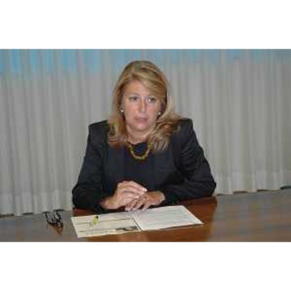 Maria Sandra Telesca (assessore regionale Salute e Politiche sociali) durante la conferenza stampa sul bilancio dei primi 100 giorni di attività della Giunta regionale. (Udine, 20/08/13)