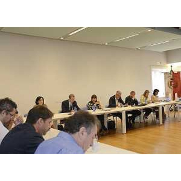 La riunione tra Debora Serracchiani (Presidente Friuli Venezia Giulia), Giunta regionale e consiglieri regionali di maggioranza a Villa di Toppo Florio. (Buttrio 27/08/13)