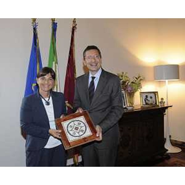 Debora Serracchiani (Presidente Friuli Venezia Giulia) e Ignazio Marino (Sindaco Roma). (Roma 28/08/13)