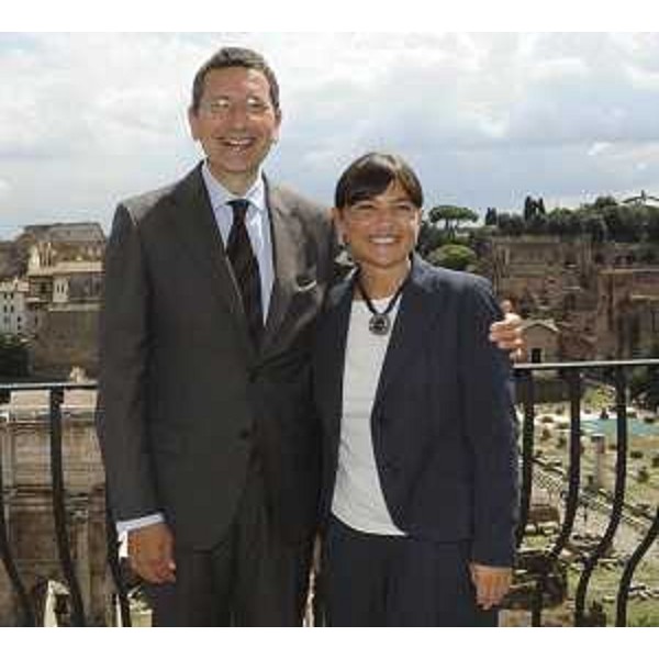 Ignazio Marino (Sindaco Roma) e Debora Serracchiani (Presidente Friuli Venezia Giulia). (Roma 28/08/13)